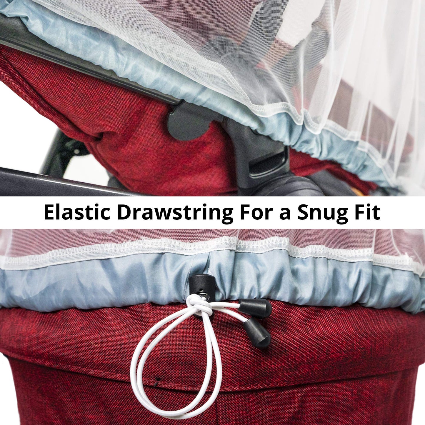 LEMESO Mosquito Net for Strollers & Cribs – Universal, White