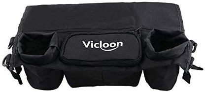 Vicloon Stroller Organizer – Cup Holder & Bag, Universal, Black