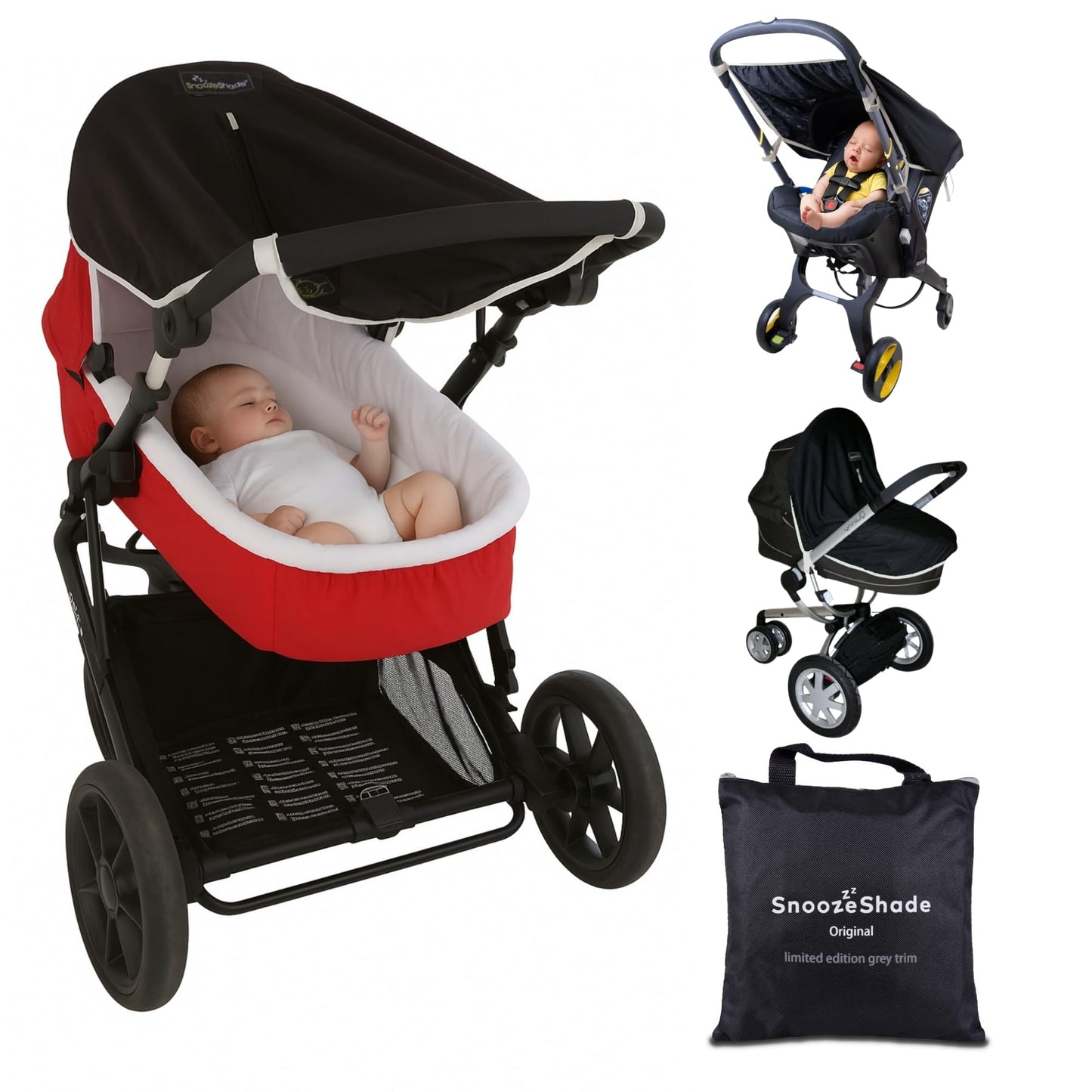 SnoozeShade Original Baby Sunshade 0–6 Months – 99% UV Protection for Strollers