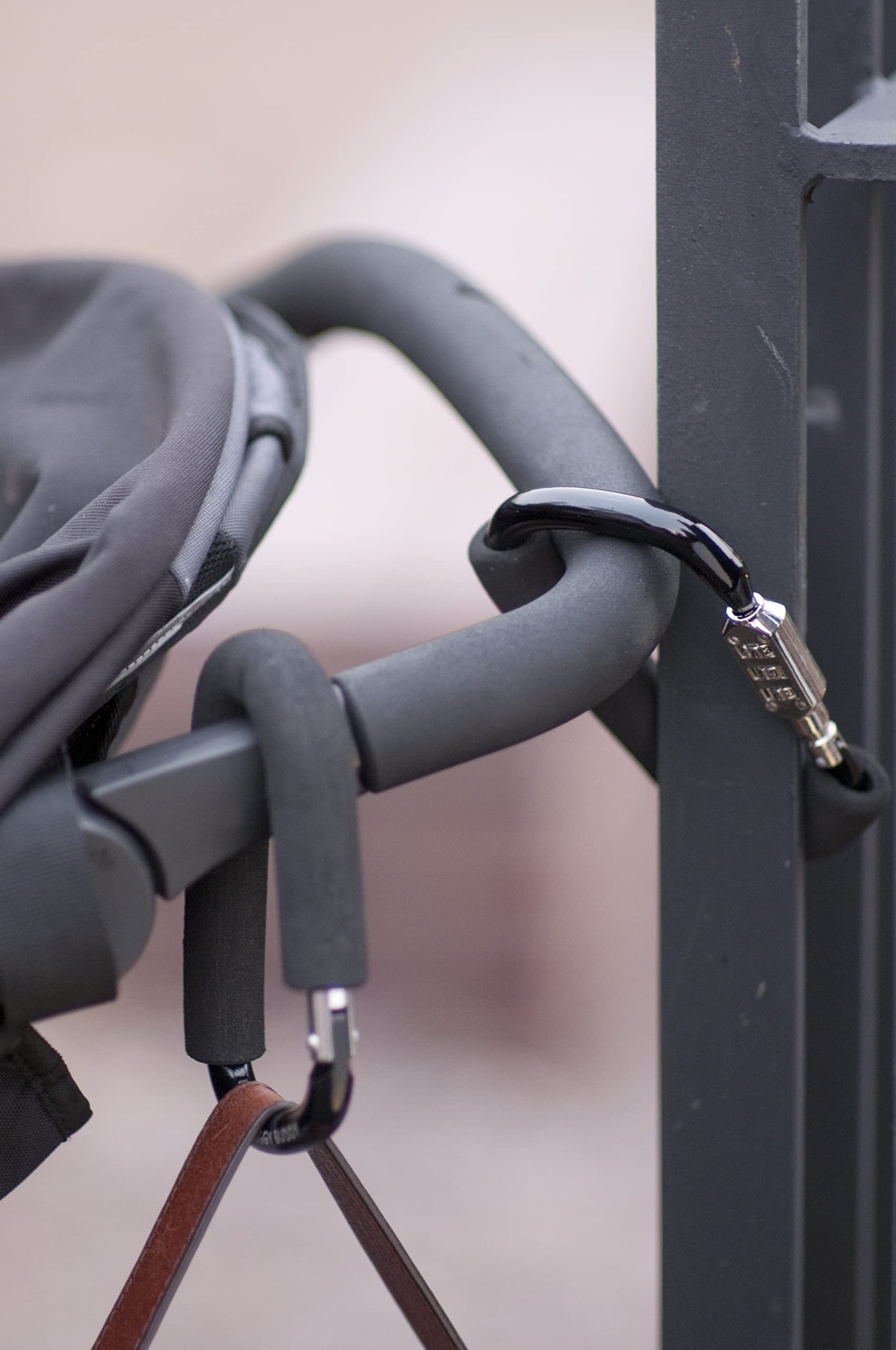 My Buggy Buddy 2-in-1 Stroller Lock & Clip – Combination Lock, Black