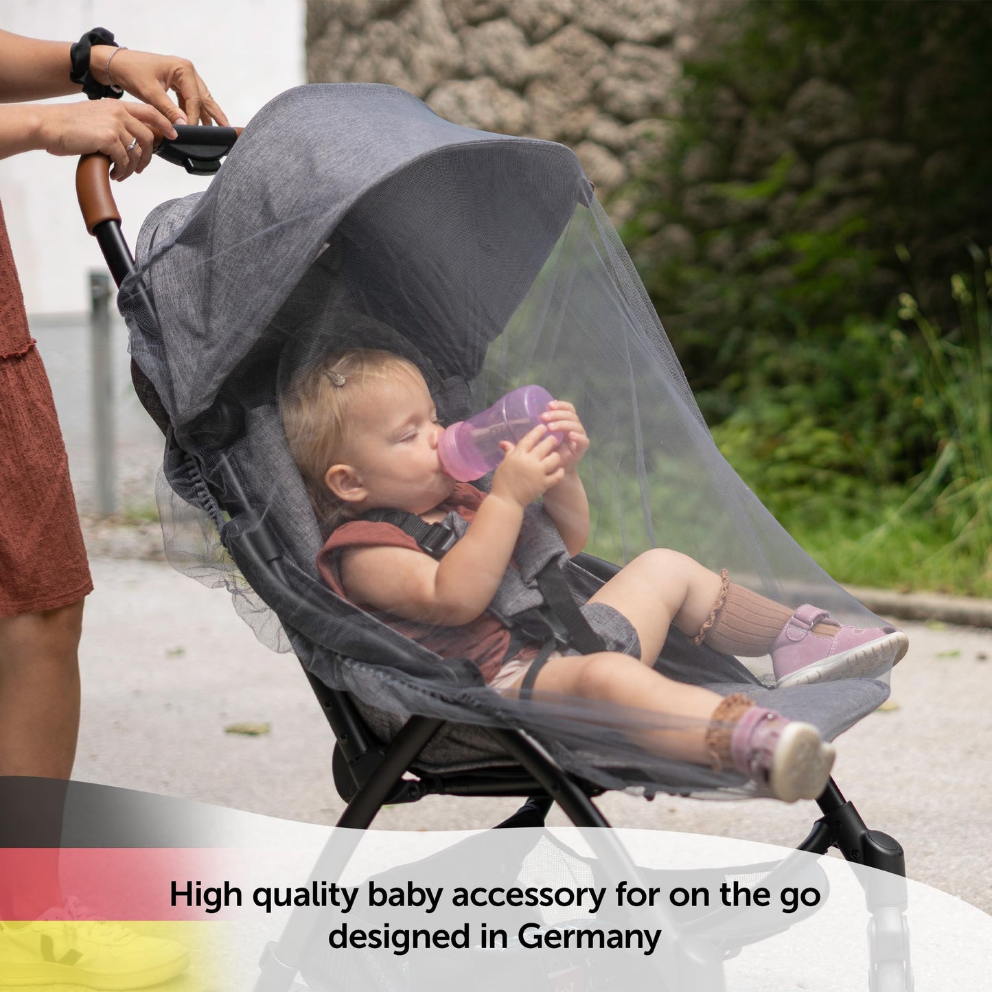 Zamboo Mosquito Net for Strollers & Travel Cribs – Universal, Gray