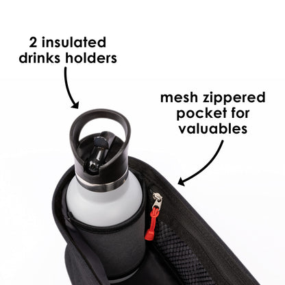 Diono Buggy Buddy Stroller Organizer with Cup Holders – Black