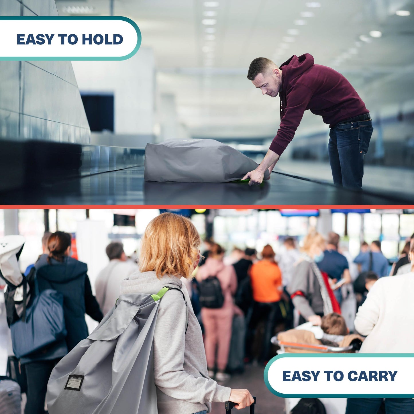 Bramble Large Stroller Bag for Flight & Travel – Water-Resistant, Gray