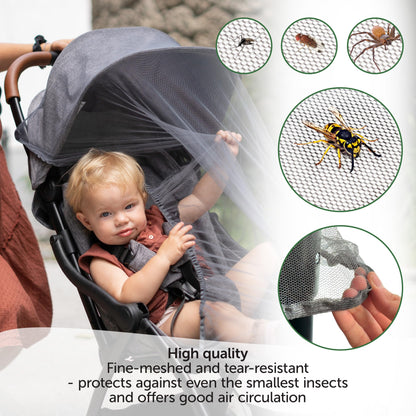 Zamboo Mosquito Net for Strollers & Travel Cribs – Universal, Gray