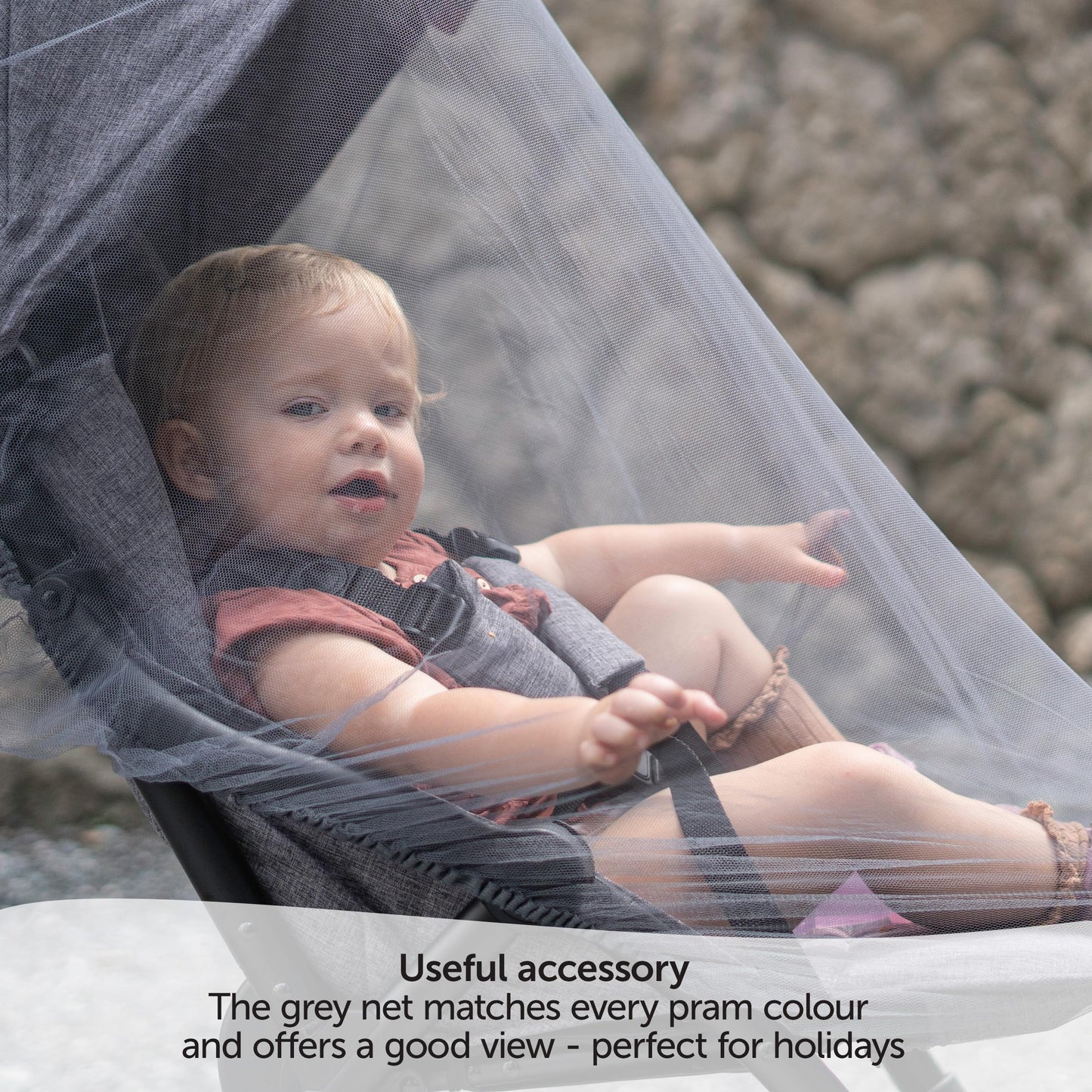 Zamboo Mosquito Net for Strollers & Travel Cribs – Universal, Gray